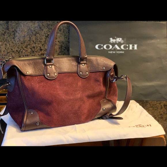 Coach Suede Rhyder Satchel - Picture 2 of 3